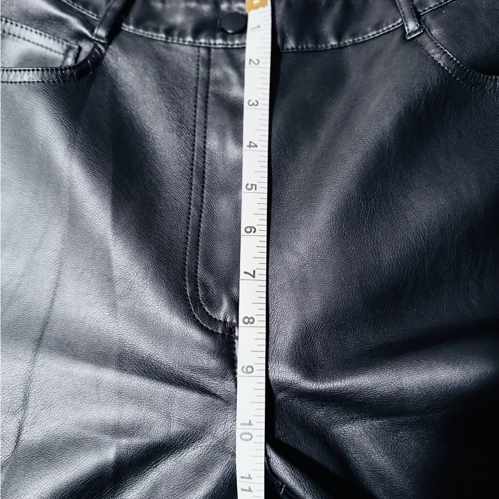 NWOT OAK + FORT Black Leather Pants - Picture 8 of 11